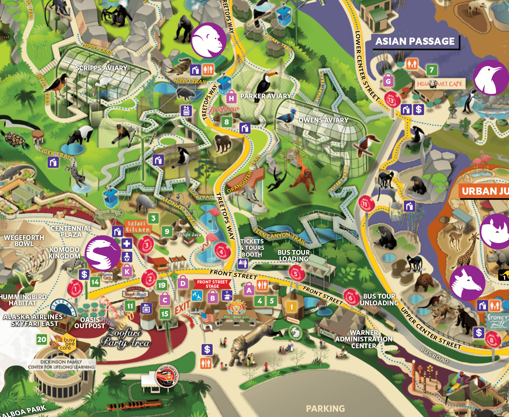 San diego zoo map